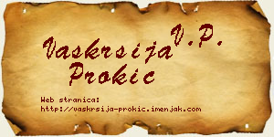 Vaskrsija Prokić vizit kartica